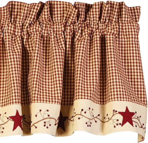 Stars And Berries Country Valance...