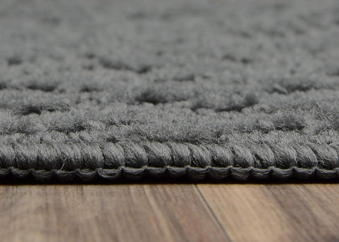 Garland Rug Ivy 18 in X 30 in Cinder Gray Geometric Solid Color Area Rug - Durable, Stylish, and Soft Rug for Living Rooms, Hallways, Bedrooms, an...