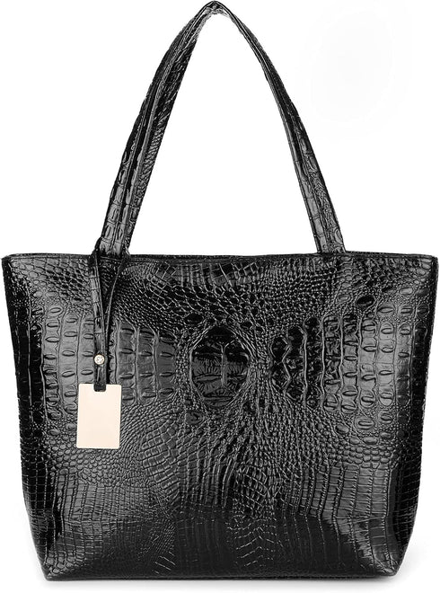 SUMGOGO Purse and Handbag for Women Crocodile Satchel Large Shoulder Tote Bag Wallets...