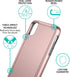 Pelican Adventurer Phone Case for iPhone Xs and iPhone X (Metallic Rose Gold/Gray)...