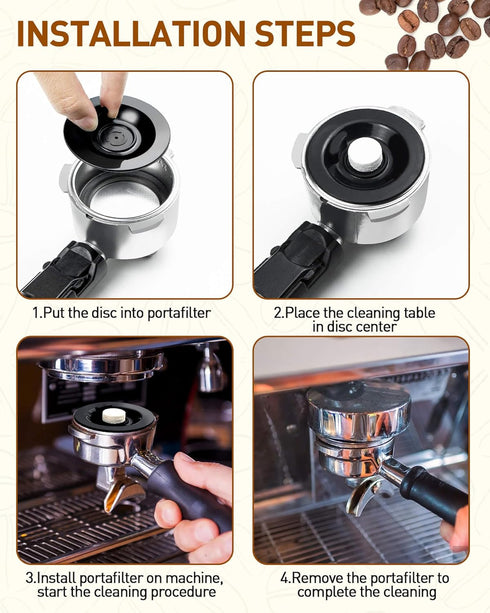 2PCS Espresso Cleaning Disc, 54mm Silicon Backflush Disc for Select Breville Espresso Machines, Breville Accessories Compatible with BES810BSS, BE...