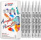 White Marker Paint Pens - 6 Pack Acrylic White Permanent Marker, 0.7mm Extra Fine Tip Paint Pen for Art projects, Drawing, Rock Painting, Stone, C...