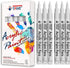 White Marker Paint Pens - 6 Pack Acrylic White Permanent Marker, 0.7mm Extra Fine Tip Paint Pen for Art projects, Drawing, Rock Painting, Stone, C...