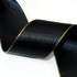 David accessories Black Satin Ribbon with Gold Edges 1.5 Inch wide 20 Yards, Gold Border Fabric Ribbons for Gift Wrapping DIY Crafts Christmas Dec...