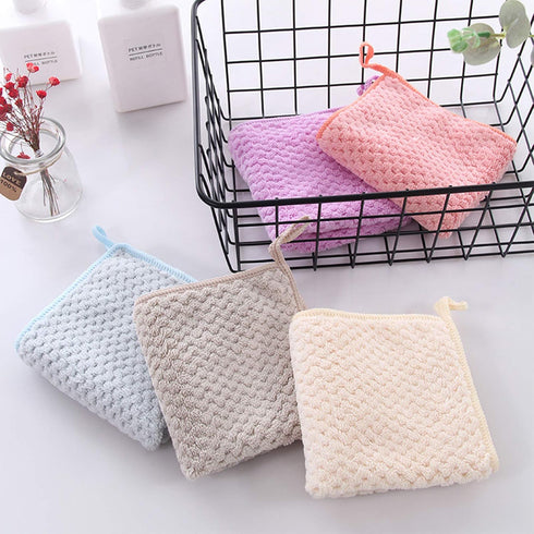 Small Towels with Hanging Loop?Hand Dry Towels for Kitchen & Bathroom, Super Absorbent Soft Small Hanging Towel Set with Hanging Loop, Machine Was...