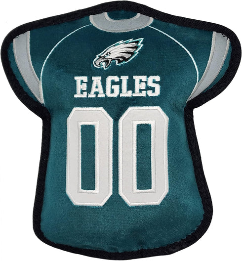 The 1st Ever Tough but Smooth Dog Toy NFL Philadelphia Eagles Football Jersey Tough Pet Toy. A Premium Quality Doggie Toy with Built-in Squeaker. ...