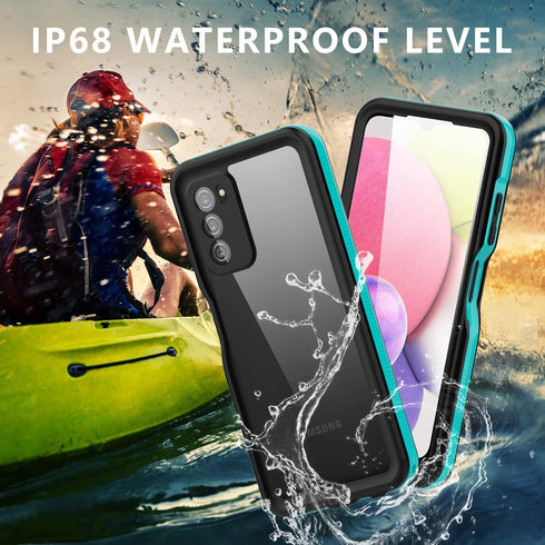 Hllhunkhe for Samsung Galaxy A03S Waterproof Case with Built-in Screen Protector - Rugged Full Body Underwater Dustproof Shockproof Drop Proof Pro...