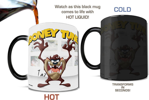 Morphing Mugs Looney Tunes Tazmanian Devil (Taz) Ceramic Mug, Black...