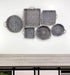 AuldHome Design Rustic Willow Basket Trays, Set of 3 (Square, Gray Washed); Natural Wicker Decorative Farmhouse Trays...