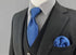 S&W SHLAX&WING Ties for Men with Pocket Square Blue Turquoise Necktie Set xl...