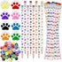48 Pcs Paw Print Pencil Eraser Sets Colorful Wooden Pencils with Paw Eraser for Kids Dog Themed Birthday Party Favors Welcome Back to School Favor...