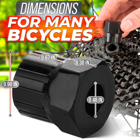 Bike Freewheel Removal Tool - Bicycle Cassette Removal Tool Bicycle Sprocket Remover & Install Tool - Free Wheel Removing Tool Cassette Lockring T...