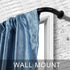 Room Darkening Curtain Rod, Wrap Around Design, Extra-Thick 1-Inch Diameter Single Drapery Rod, Extendable Metal Rod Set for the Blackout Curtains...