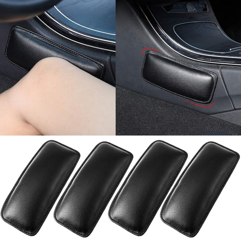 4 Pack Soft Leather Car Center Console Knee Leg Elbow Cushion Pad, Car Knee Cushion Elbow Pillow Thigh Support Comfort Pillow...
