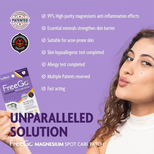 Magnesium Acne Patch: Innovative Treatment for Acne, Dark Spots, Blemishes, and Cystic Acne - Patented & Clinically Tested Spot Solution (MEDIUM 8...