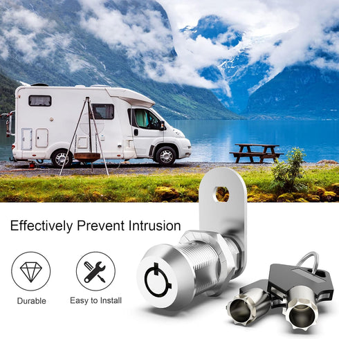 3 Pack Cabinet Locks with Keys, 5/8" Cam Lock, RV Compartment Storage Locks RV Locks for Storage Door Drawer Tool Box Locks, Zinc Alloy...