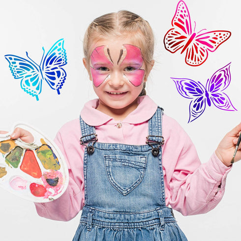 16 Pieces Butterfly Stencils Reusable Butterfly Template Art Painting Stencils for Paint Craft Wall DIY Fabric Floor Home Decor Wood Signs (6 x 6 ...