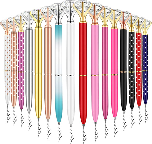 PASISIBICK Diamond Pens Ballpoint Pens Office Supplies Décor Gifts for Women Bridesmaid Coworkers Cool Fun Fancy Novelty Crystal Metal School Desk...