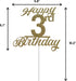 3rd Birthday Cake Topper, Birthday Party Decorations with Premium Gold Glitter...