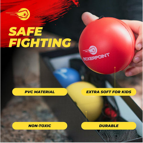 Boxing Reflex Ball for Adults and Kids - React Reflex Balls on String with Headband, Carry Bag and Hand Wraps - Improve Hand Eye Coordination, Pun...