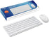 Macally Small Wireless Keyboard and Mouse Combo - Essential Work Duo - 2.4G White Keyboard and Mouse Wireless - 78 Key Quiet Cordless Mouse and Ke...