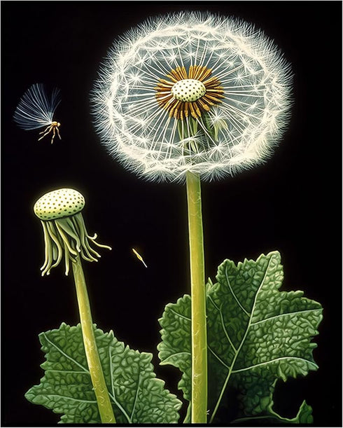 Posterizer 1 pcs-delicate dandelions in nature 3-Floral & Botanical Art-Landscape & Nature Art-Decor for Home & Office- unframed wall art...