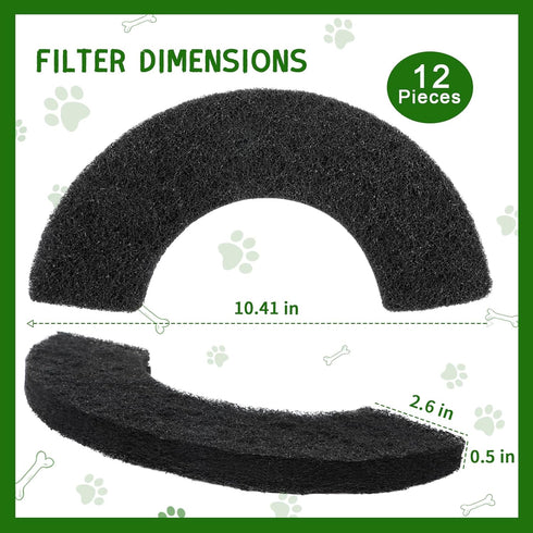 12 Pack Carbon Filters Compatible with Model 4, Cat Litter Box Filters Replacement to Absorb Odors Control Damp from Pets and Keep Home Fresh...