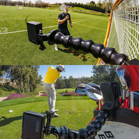 Jaws Flex Clamp Mount Gooseneck Clip Mount Compatible with GoPro Hero 13, 12, 11, 10, 9, 8, 7, 6, 5, 4, Session, 3+, 3, 2, 1, Max, Hero (2018), Fu...