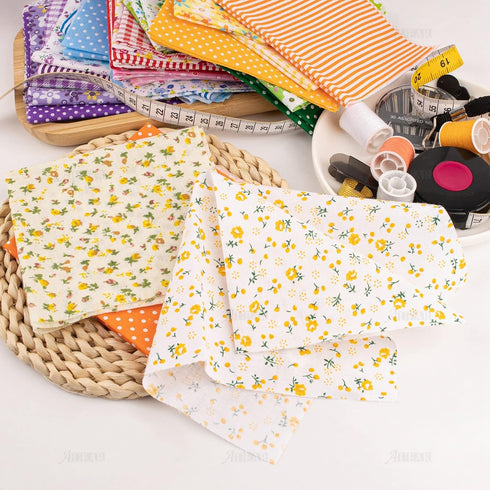 AUEAR, 56 Pack Quilting Fabric 10"X10" Cotton Fabric Fat Squares Sheets Printed Floral Quilting Supplies for Sewing Quilting Patchwork Scrapbookin...