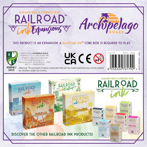 Railroad Ink Challenge: Archipelago Boards Set | Strategy Board Game Expansion | Roll and Write Dice Game | 1 to 4 Players | 20 Minutes | Ages 8+...