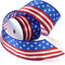 Morex Ribbon Stars and Stripes Wired Satin Ribbon Spool, 2-1/2-Inch by 3-Yard, Red/White/Blue...