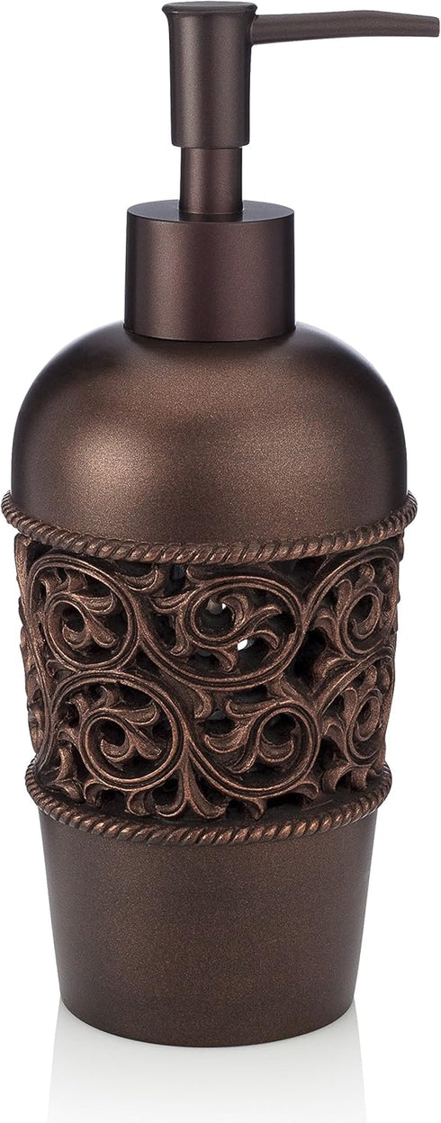 Essentra Home Bronze Liquid Soap Dispenser for Bathroom, Bedroom or Kitchen. Also Great for Hand Lotion and Essential Oils....