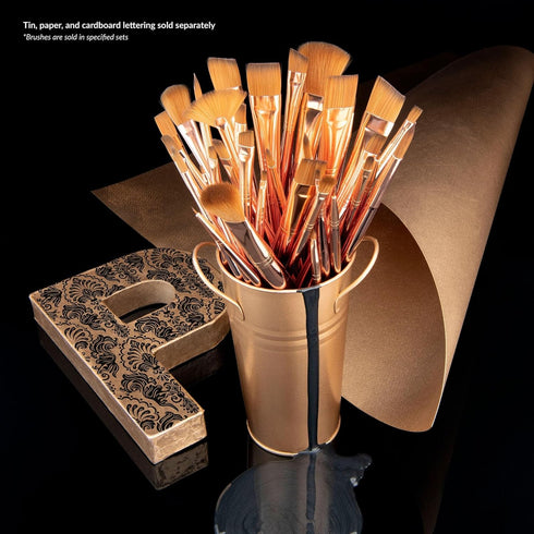 Royal & Langnickel Crafter's Choice Pro 4pc Synthetic Sable Wash Variety Craft Brush Set, Includes - Shader, Wash, Round & Fan Brushes...