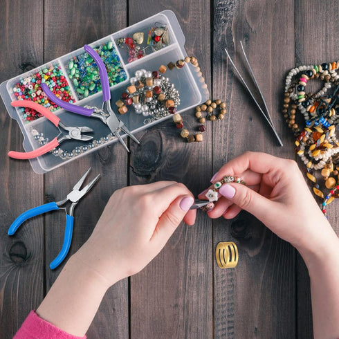 Jewelry Pliers Set, 3 Pcs Jewelry Making Tools Pliers Kit, Includes Needle Nose Pliers/Round Nose Pliers/Diagonal Pliers, Wire Cutters Pliers for ...