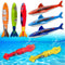 Haktoys Pool Diving Torpedo Toys: Underwater Sinking Torpedoes, Sharks and Squids Set - Indoor and Outdoor Swimming Activity...