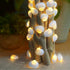 Natural Beach Seashell String Lights 13.85 Ft 40 Warm White LED Weatherproof Battery Operated 8 Modes Ocean Lights for Holiday Parties Bedrooms We...