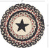 VHC Brands Colonial Star Trivet Hot Pad for Pots Pans, Tan Black Red, Jute Blend, Round Circle, 8 Inches...