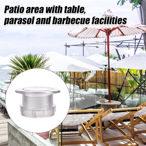 Parasol Umbrella Hole Ring Plug and Cap Set, ABS Plastic Thickened Patio Table Umbrella Hole Insert Umbrella Table Ring for Outdoor Garden Patio Y...