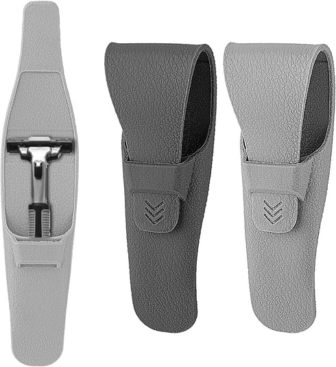 Razor Travel Case, 2Pcs Portable Razor Protective Case Waterproof Shaver Cover Bag Razor Carrying Case Beard Trimmer Storage Protective Case for M...