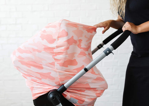 Copper Pearl Multi-Use Cover: Car Seat Covers, Nursing Cover, and Stroller Cover for Sun - Stretchy Fabric, All-Season Use, Stylish Designs, Easy ...