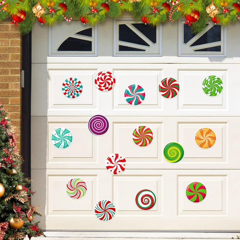 JULMELON 22 Pcs Christmas Candy Magnets Refrigerator Car Magnets Magnetic Sticker for Xmas Holiday DIY Decorations Party Favors Supplies......