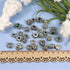 TOAOB 30pcs Green Large Hole European Beads Antique Silver Metal Rhinestone Rondelle Spacer Charms Beads Assortments for Bracelets Necklaces Jewel...