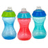 Nuby Clik-It Soft Spout No-Spill Easy Grip Sippy Cup for Boys - (3-Pack) 10 Oz - 6+ Months...