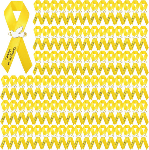 Geosar 100 Pcs Dove Funeral Ribbons Memorial Ribbon Funeral Pins Memorial Service Respect Personalized Ribbon Bow with Safety Pins and White Dove ...