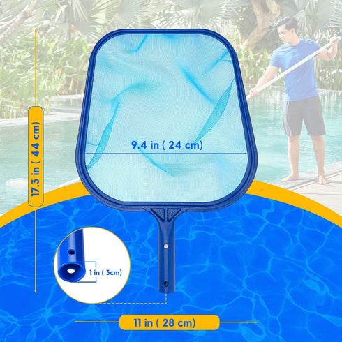 Flexzion Swimming Pool Net Replacement - Fine Mesh Pool Skimmer Net, Durable Plastic Pond Net Skimmer, Leaf Skimmer Net for Pool Cleaning, Spa, or...