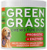 Green Lawn Chews for Dogs - Green Grass Chews - Urine Neutralizer Grass Burn Spots - Lawn Burn from Dog Urine - Probiotics & Enzymes - Made in USA...