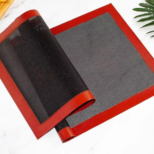 2 Pcs Silicone Mat, Microperforated Fiberglass Silicone Mat Odourless Baking Pan Mat Strong Heat Resistance Oven or Pan Liner Baking Pastry Tool...