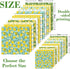 Whaline 24 Sheets Lemon Pattern Paper Summer Holiday Scrapbook Specialty Paper Double Sided Decorative Craft Paper For DIY Card Making Photo Album...