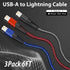 cugunu USB Lightning Cable 3 Pack 6FT iPhone Charger Apple MFi Certified Nylon Braided Fast Charging Cord Compatible with iPhone 14/13/12/11/X/Max...