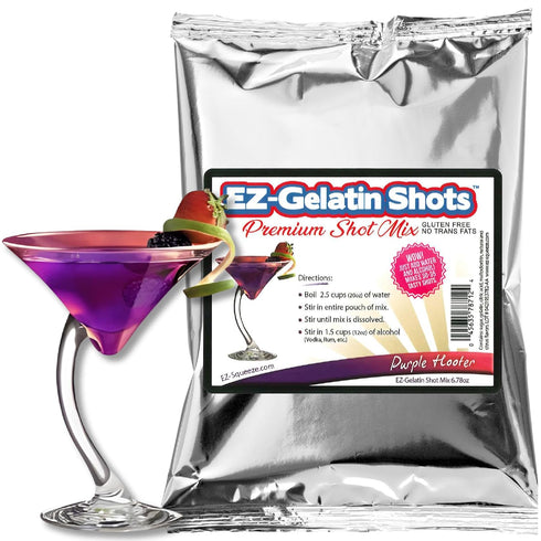 Purple Hooter Jello Shot Mix 6.78 oz - Premium Gluten-Free Jello Mix for Tasty Jello Shots - Easy to Make EZ Gelatin Powder Mix for Jello Shots - ...